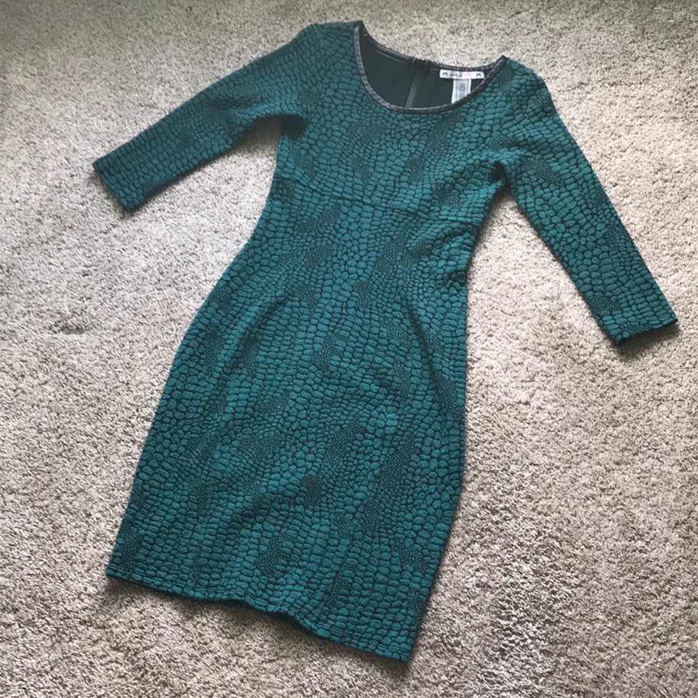 Yoana baraschi green snake print dress size s